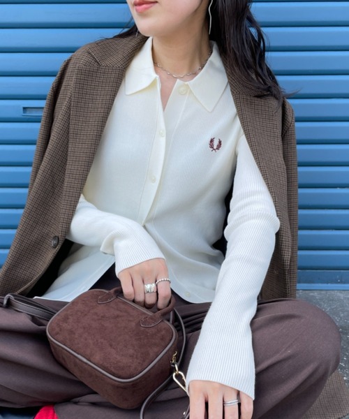 FRED PERRY（フレッドペリー） ニット セーター 別注 ワンポイントロゴ