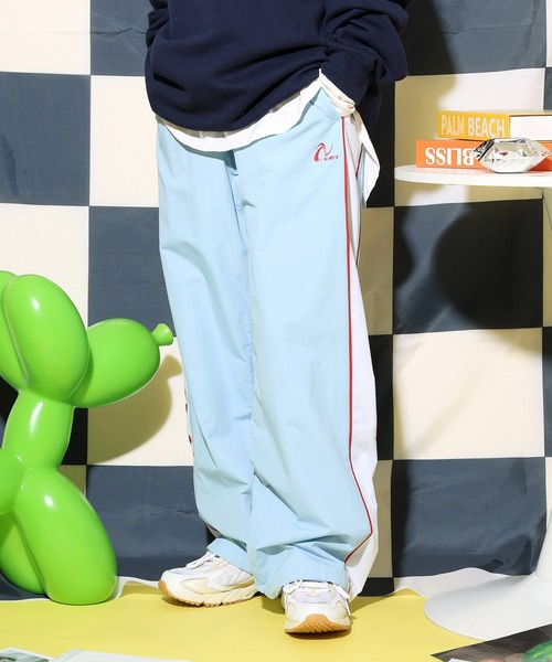 NERDY スウェットパンツ ジャージ ピンホイールラインウーブンパンツ
