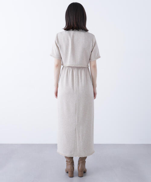 NATURAL BEAUTY BASIC ワンピース ツイードジャケット＆ナロー