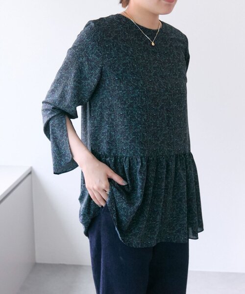 ブラウス シャツ 花柄プリントチュニック「SUM1 STYLE」 レディース