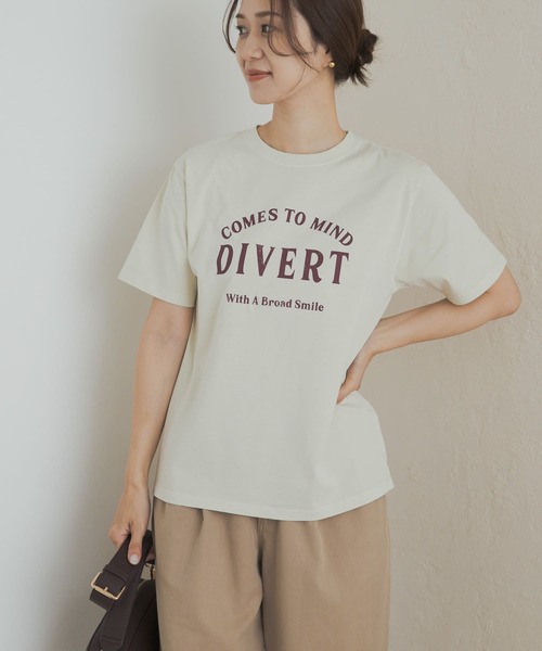 tシャツ ピグメントロゴTシャツ レディース