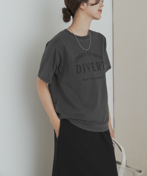 URBAN RESEARCH DOORS / アーバンリサーチ ドアーズ ピグメントロゴTシャツ URBAN RESEARCH DOORS tシャツ ピグメントロゴTシャツ