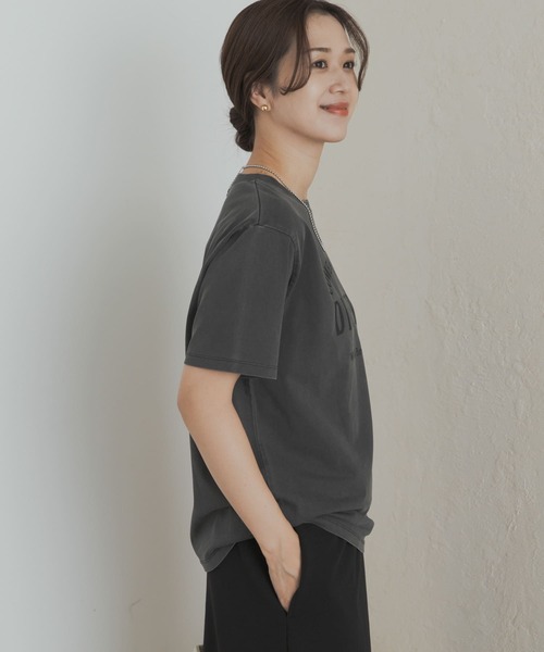 URBAN RESEARCH DOORS / アーバンリサーチ ドアーズ ピグメントロゴTシャツ URBAN RESEARCH DOORS tシャツ ピグメントロゴTシャツ