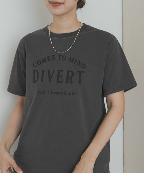 URBAN RESEARCH DOORS / アーバンリサーチ ドアーズ ピグメントロゴTシャツ URBAN RESEARCH DOORS tシャツ ピグメントロゴTシャツ