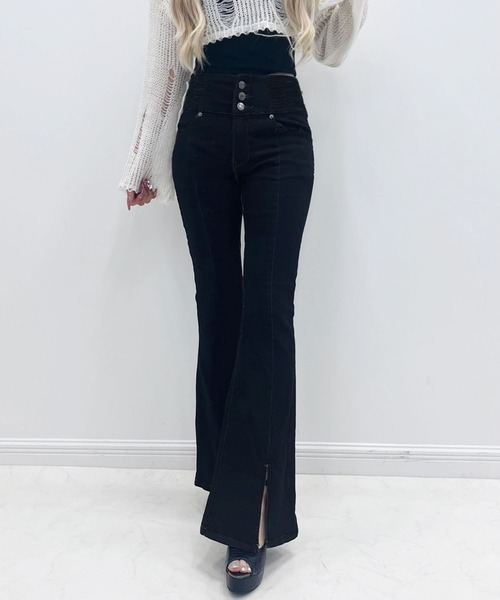 「Diable baiser」 ブーツカットデニムパンツ SMALL グレー レディース