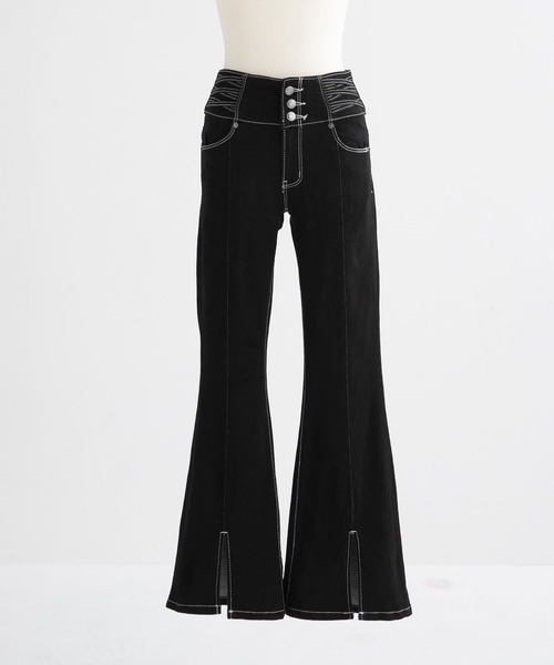 「Diable baiser」 ブーツカットデニムパンツ SMALL グレー レディース