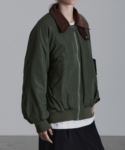 「LOOSE」 ジップアップブルゾン M ブラック メンズ_画像3