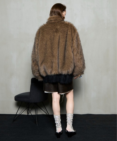 ブルゾン アウター Reversible Fur Blouson / リバーシブルファーブルゾン レディースの画像