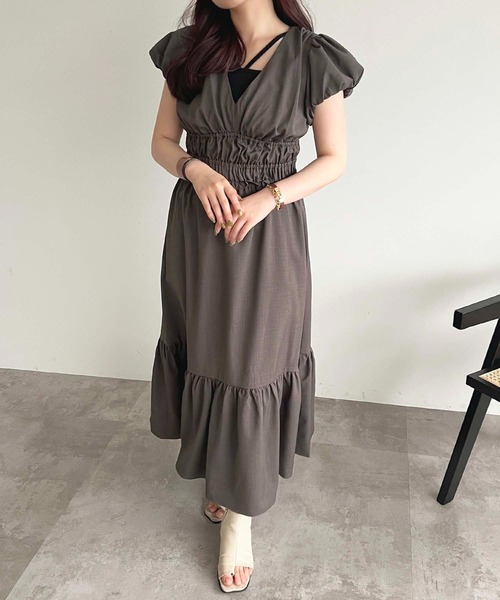 「apres jour」 半袖ワンピース フリー オレンジ系その他 レディース_画像7