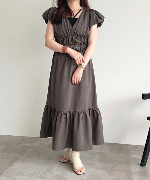 「apres jour」 半袖ワンピース フリー オレンジ系その他 レディース_画像8