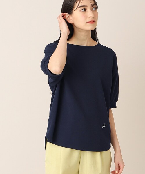 「Dessin」 半袖カットソー 01 ネイビー レディース_画像7