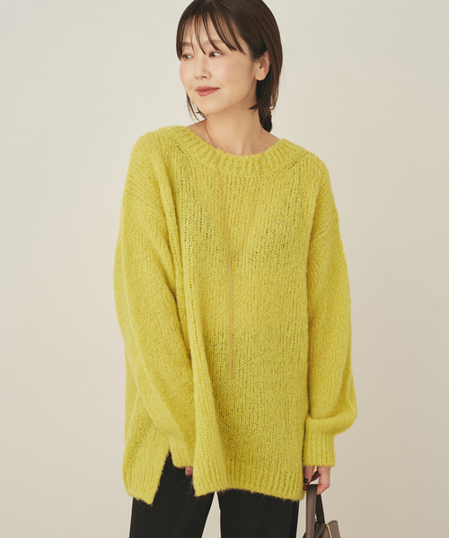 めいたん様【plage】Alpaca mix slit ニット 新品タグ付き plage（プラージュ） ニット セーター Alpaca mix slit ニット