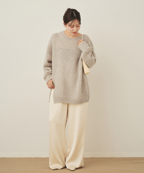めいたん様【plage】Alpaca mix slit ニット 新品タグ付き plage（プラージュ） ニット セーター Alpaca mix slit ニット