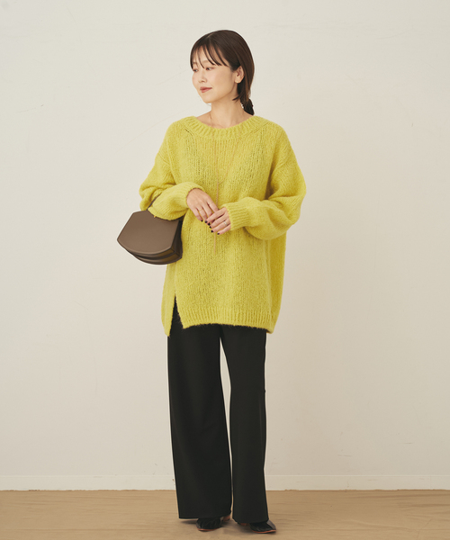 Plage Washable Washi Mixニット plage（プラージュ） ニット セーター Alpaca mix slit ニット