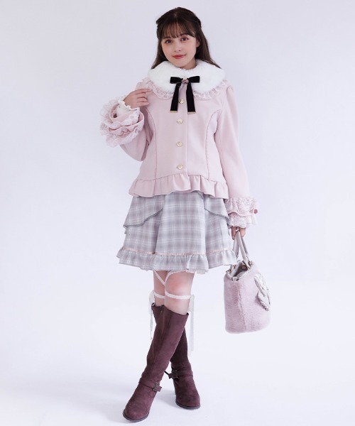 axes femme（アクシーズ ファム） ピーコート pコート ローズリボン付