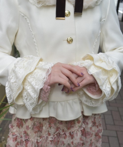 axes femme（アクシーズ ファム） ピーコート pコート ローズリボン付