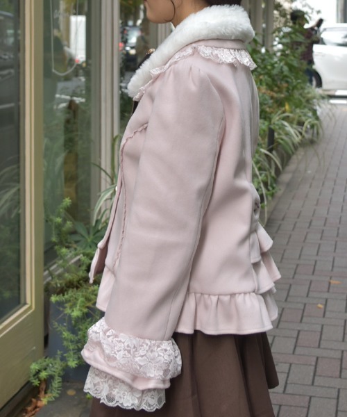 axes femme（アクシーズ ファム） ピーコート pコート ローズリボン付