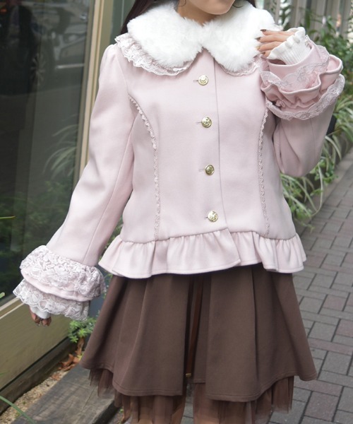 axes femme（アクシーズ ファム） ピーコート pコート ローズリボン付