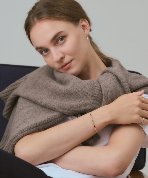 agete（アガット） ブレスレット K10マルチストーンブレスレット