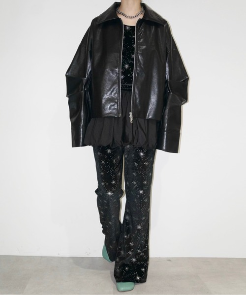 「musubore」 ジャケット FREE ネイビー レディース_画像3