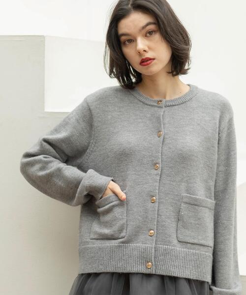 カーディガン 金ボタンラメニットカーディガン「洗濯機OK」 レディース | OPAQUE.CLIP | 03