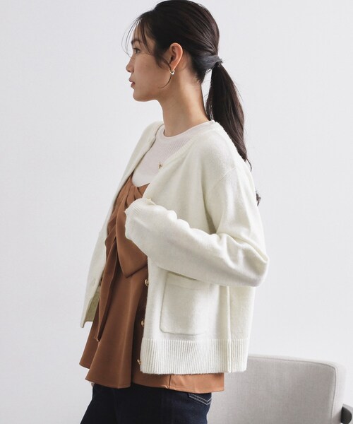 カーディガン 金ボタンラメニットカーディガン「洗濯機OK」 レディース | OPAQUE.CLIP | 24