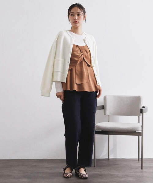 カーディガン 金ボタンラメニットカーディガン「洗濯機OK」 レディース | OPAQUE.CLIP | 23