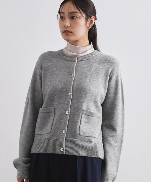 カーディガン 金ボタンラメニットカーディガン「洗濯機OK」 レディース | OPAQUE.CLIP | 20