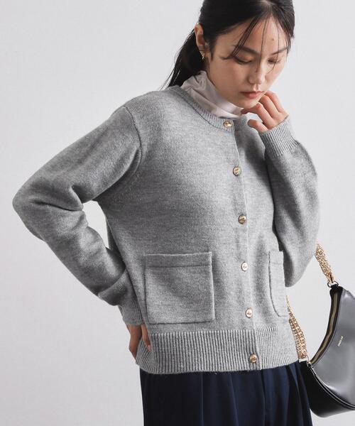 カーディガン 金ボタンラメニットカーディガン「洗濯機OK」 レディース | OPAQUE.CLIP | 19