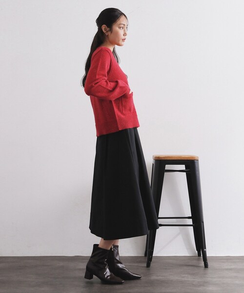 カーディガン 金ボタンラメニットカーディガン「洗濯機OK」 レディース | OPAQUE.CLIP | 09