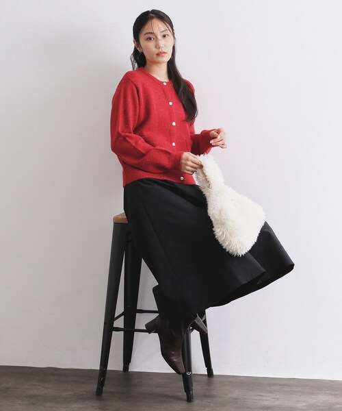 カーディガン 金ボタンラメニットカーディガン「洗濯機OK」 レディース | OPAQUE.CLIP | 08