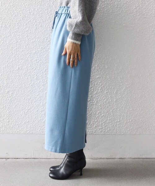 SHIPS（シップス） スカート 「手洗い可能」両面起毛 ドロスト