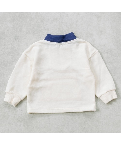 トレーナー monpoke モンポケ 裏毛 ハーフジップ キッズ 子供服 男の子