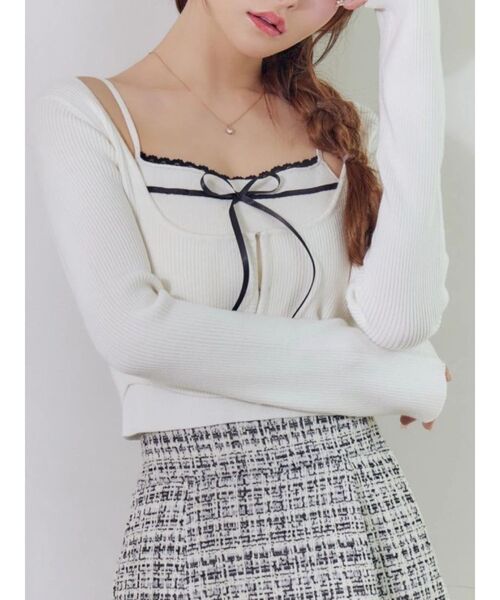 EATME（イートミー） ニット セーター バイカラーキャミニット