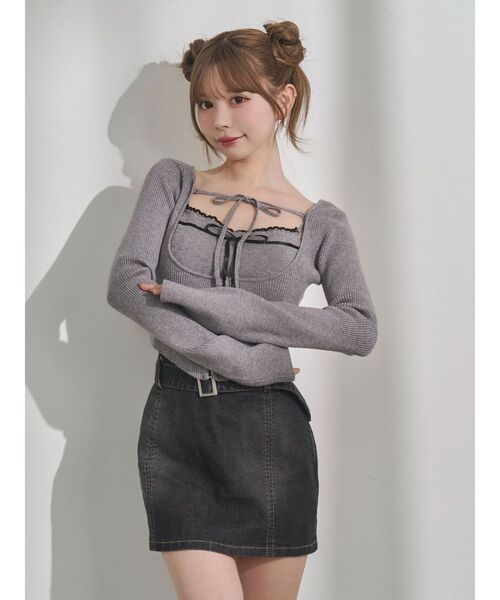 EATME（イートミー） ニット セーター バイカラーキャミニット