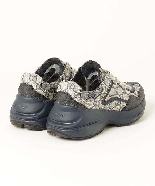 GUCCI（グッチ） GGスプリーム ローカットスニーカー 5.5 ネイビー