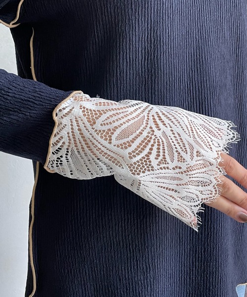 「DouDou」 長袖カットソー FREE ブラック レディース_画像8