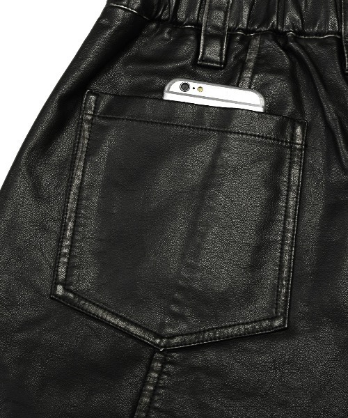 LUXSTYLE（ラグスタイル） パンツ ヴィンテージ加工PUレザーワイド