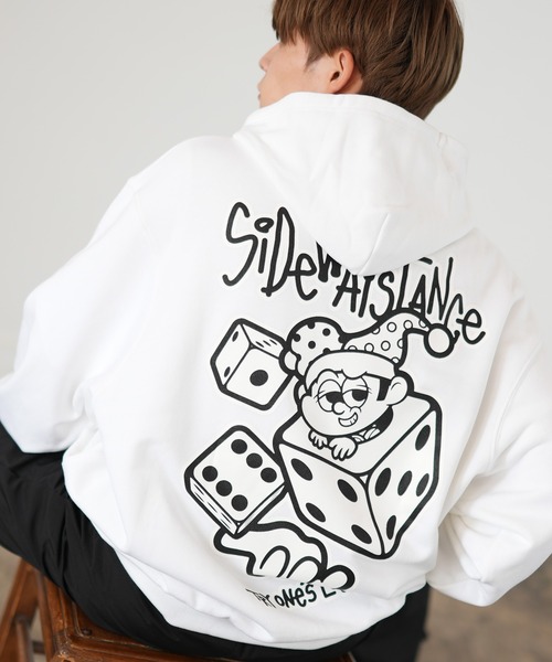 En serio TOKYO パーカー 「SIDEWAYSTANCE」ダイス裏毛プルパーカー