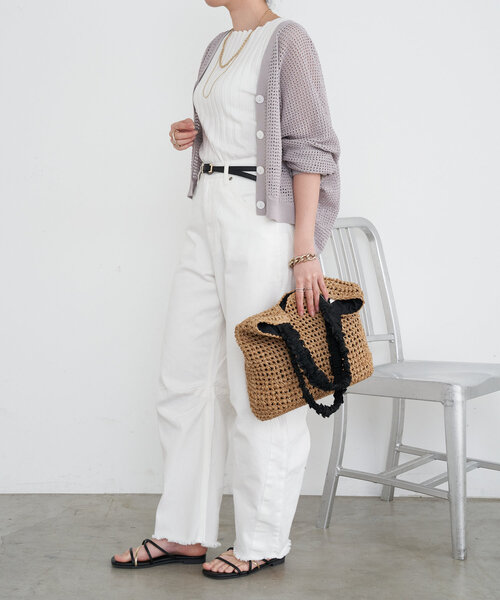 「Jena espace merveilleux」 デニムパンツ FREE オフホワイト レディース_画像5