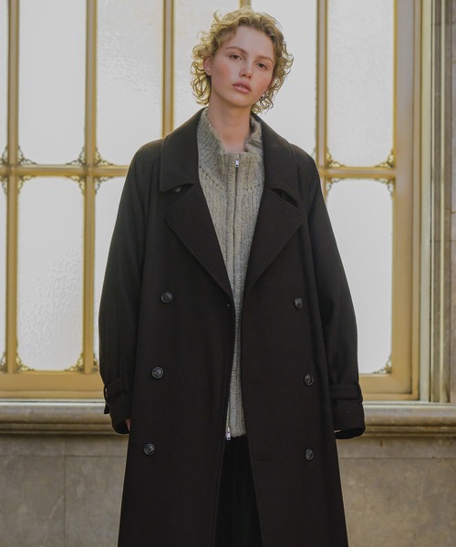 Casper John（キャスパージョン） ステンカラーコート LARGE ブラウン