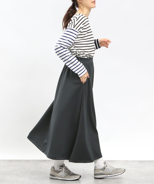 「GLOBAL WORK Smile Seed Store」 ロングスカート X-LARGE チャコール レディース_画像9