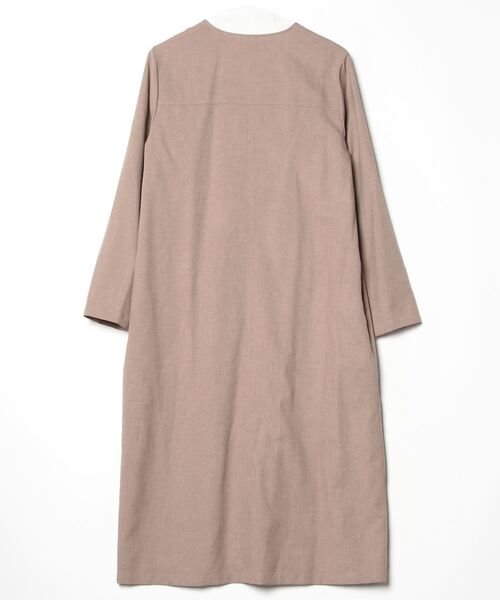 「PINKY&DIANNE」 ノーカラーコート 38 ベージュ レディース_画像2