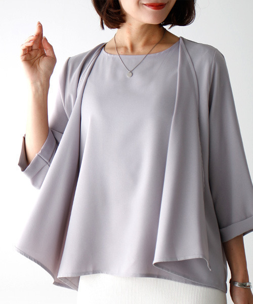 「Ehre style」 カーディガン FREE グレー レディース_画像5