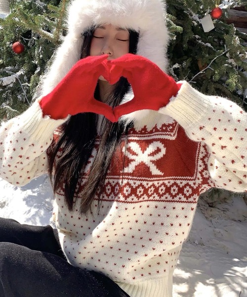 「GEMEDA」 長袖ニット M アイボリー レディース_画像5