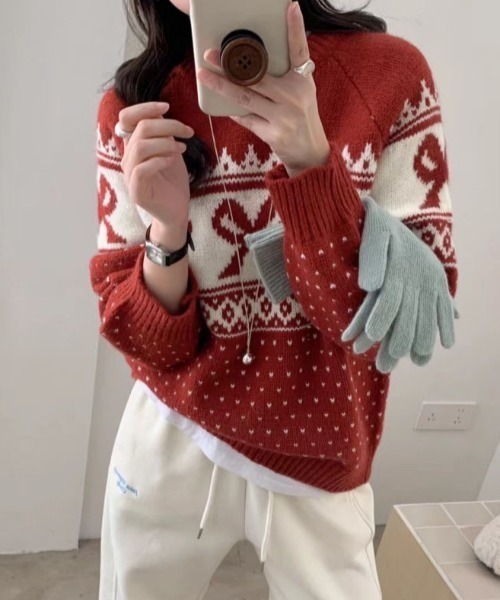 「GEMEDA」 長袖ニット M アイボリー レディース_画像9