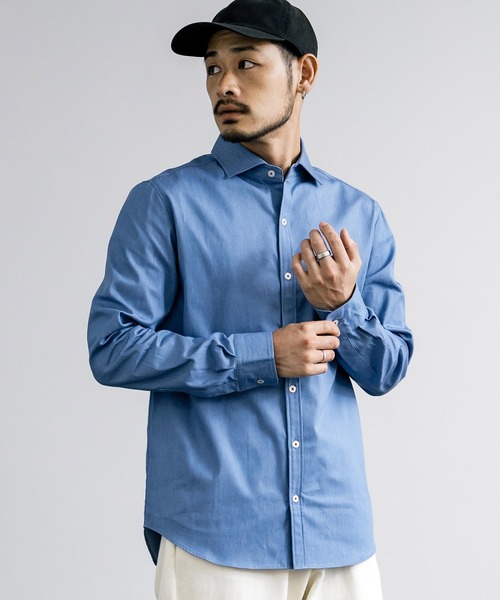 「Healthknit Product」 長袖シャツ M ネイビー メンズ_画像7