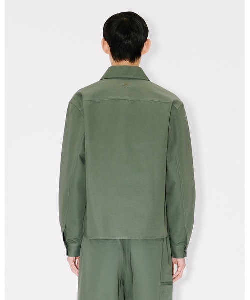シャツ オーバーシャツ イン コットン メンズの画像