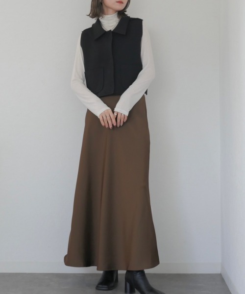 「Reurie'」 フレアスカート FREE ブラウン レディース_画像2