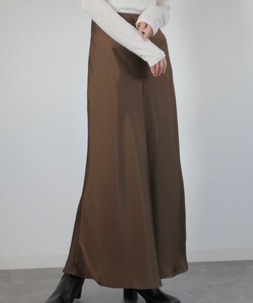 「Reurie'」 フレアスカート FREE ブラウン レディース_画像4